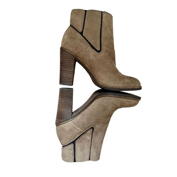 Lucky Brand Brindle Leather Heeled Maldeeve Ankle Booties sz 6 - Picture 3 of 12